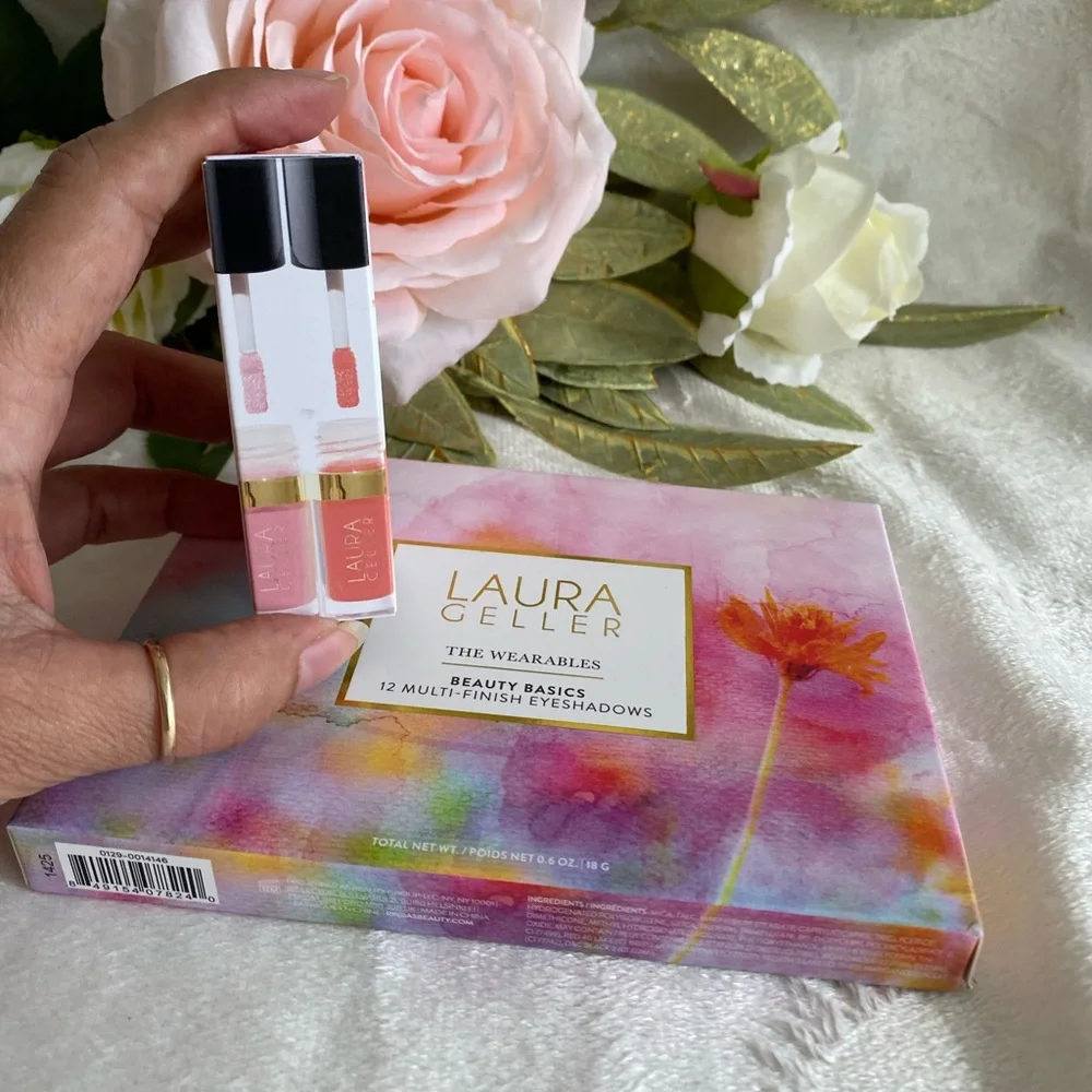 Laura Geller Eyeshadow Palette and MINI TINTED LIP OIL COLORS CHAMPION,KNOCKOUT - Picture 12 of 12